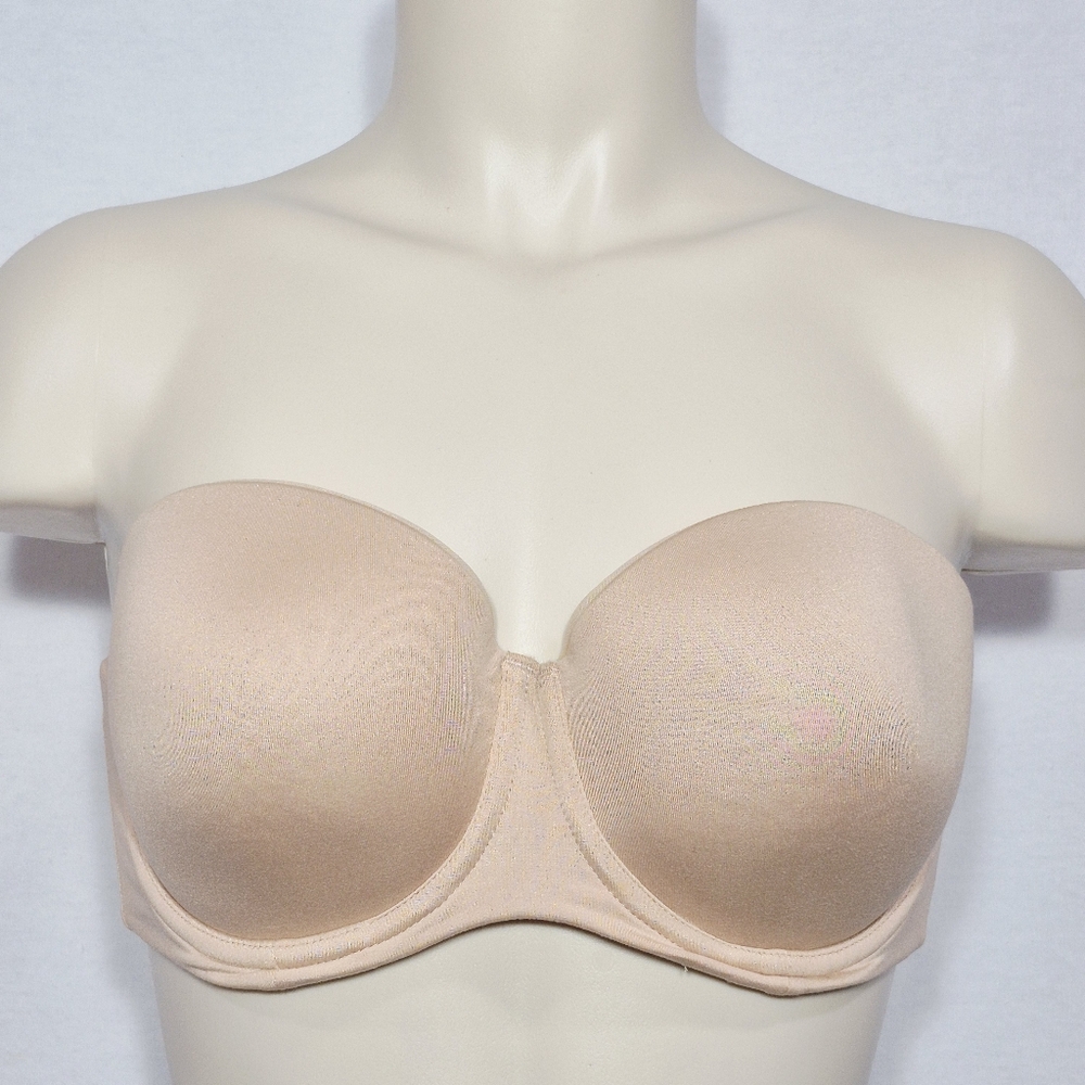 36C Calvin Klein QP1429 Constant Strapless Lightly Lined Underwire Bra Beige